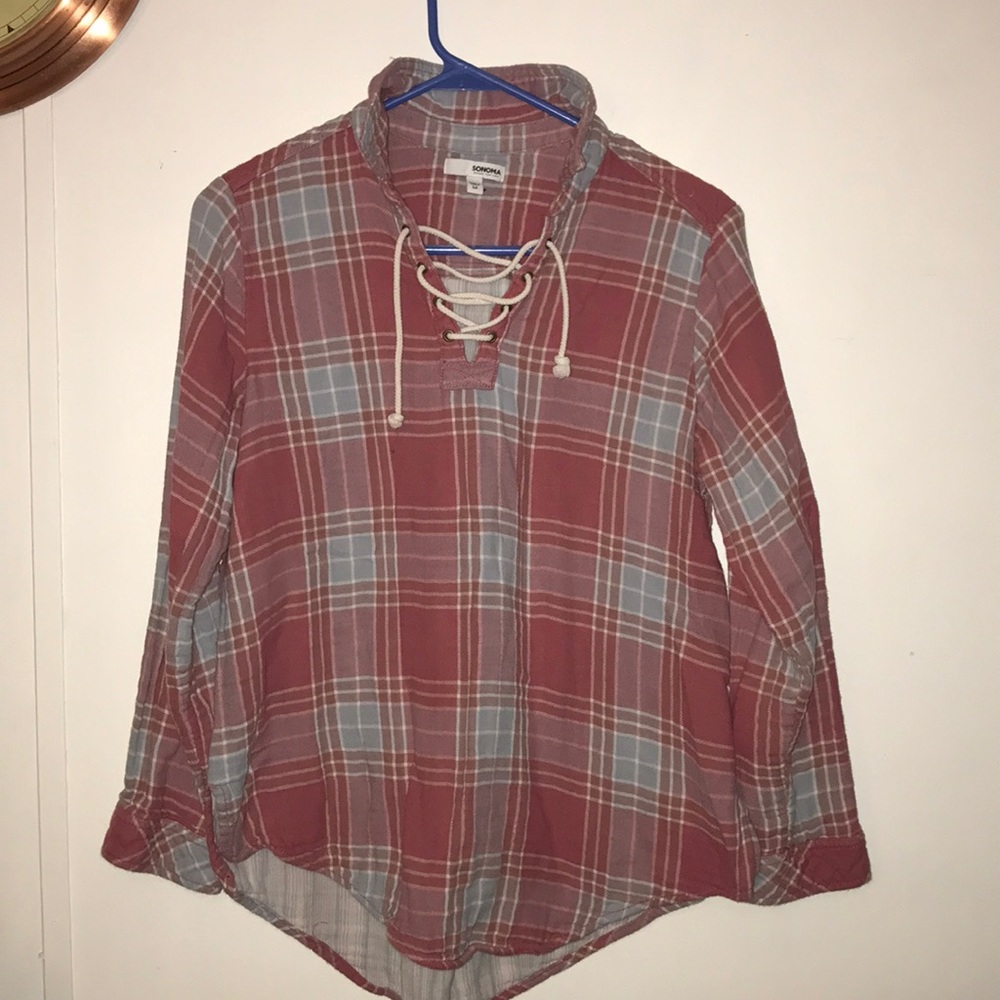 Sonoma pullover flannel shirt M